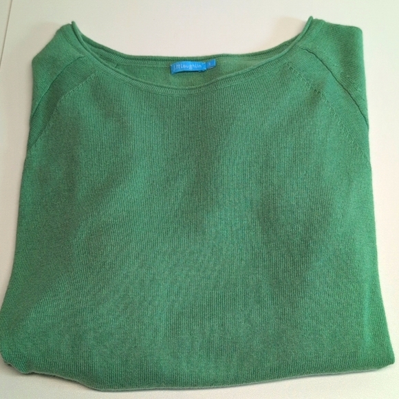 J McLaughlin Milbrey Sweater Solid Green Size S EUC - Picture 7 of 8